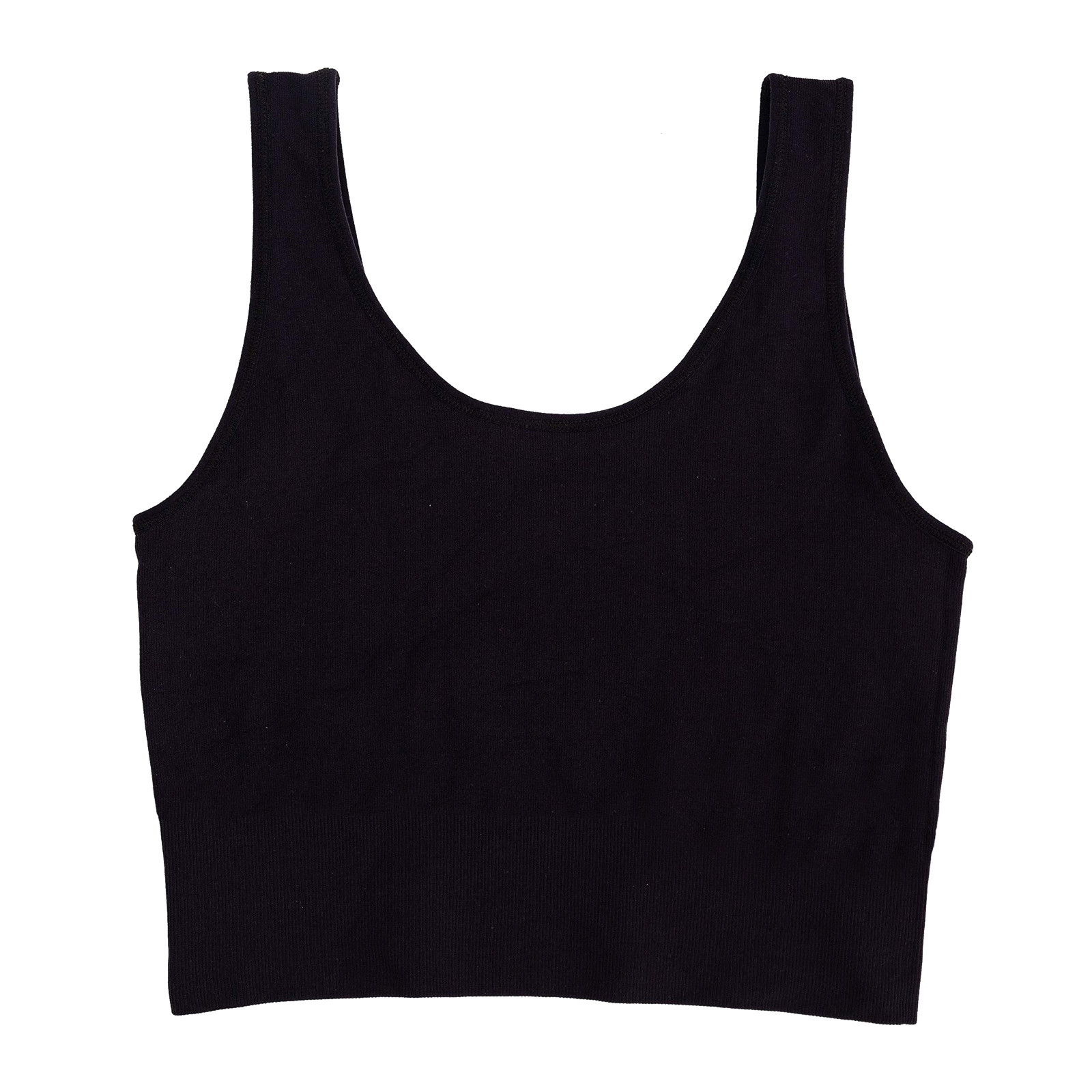 thumbnail image 5 of Sujetador deportivo largo sin aros para mujer: top corto, sin relleno, algodón y poliéster, sujetador para yoga y fitness., 5 of 5
